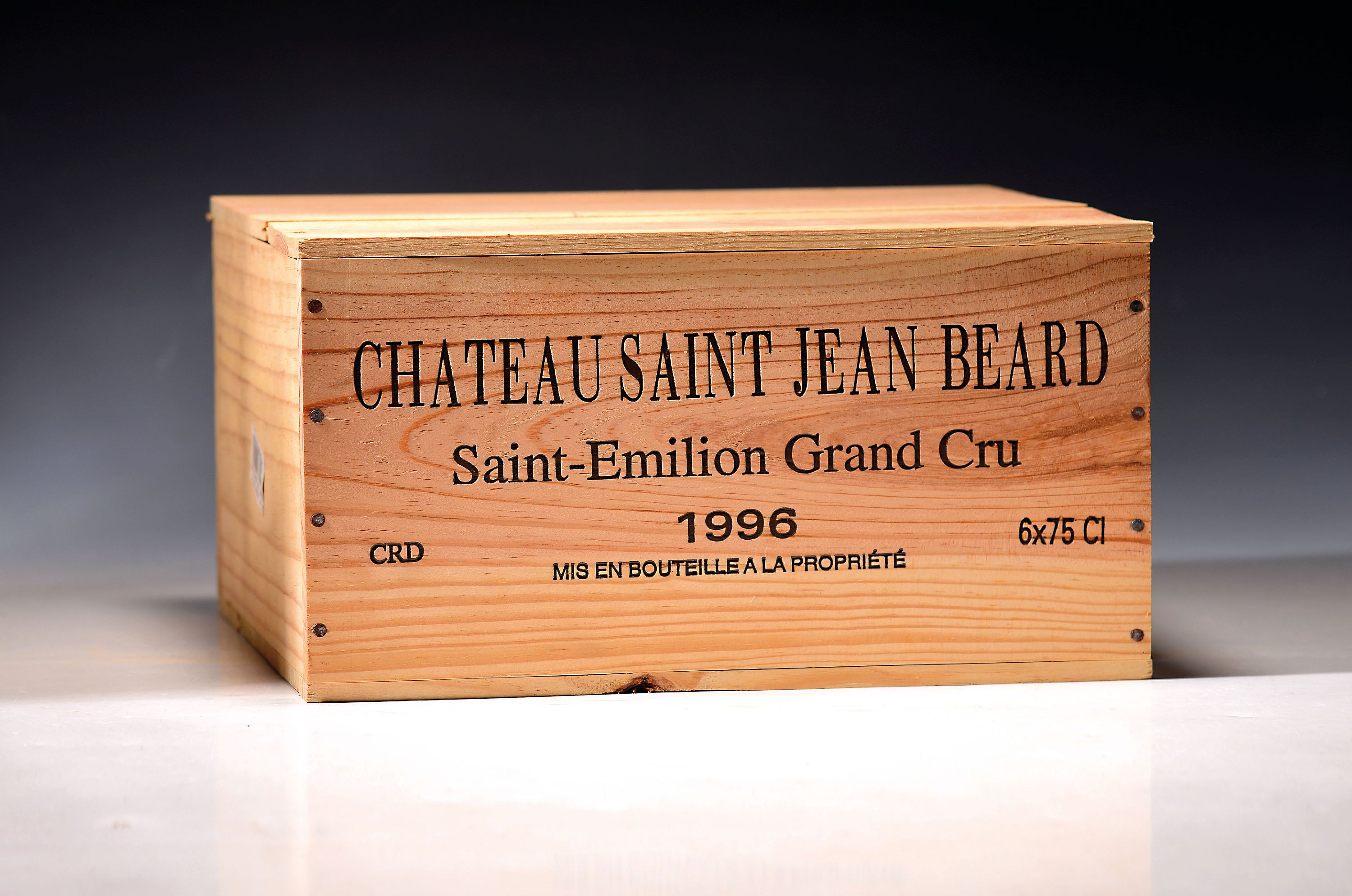 Image 27063048 - 12 Flaschen 1996 Chateau Saint Jean de Beard , Saint Emilion Grand Cru, je ca. 750ml, 2x ...