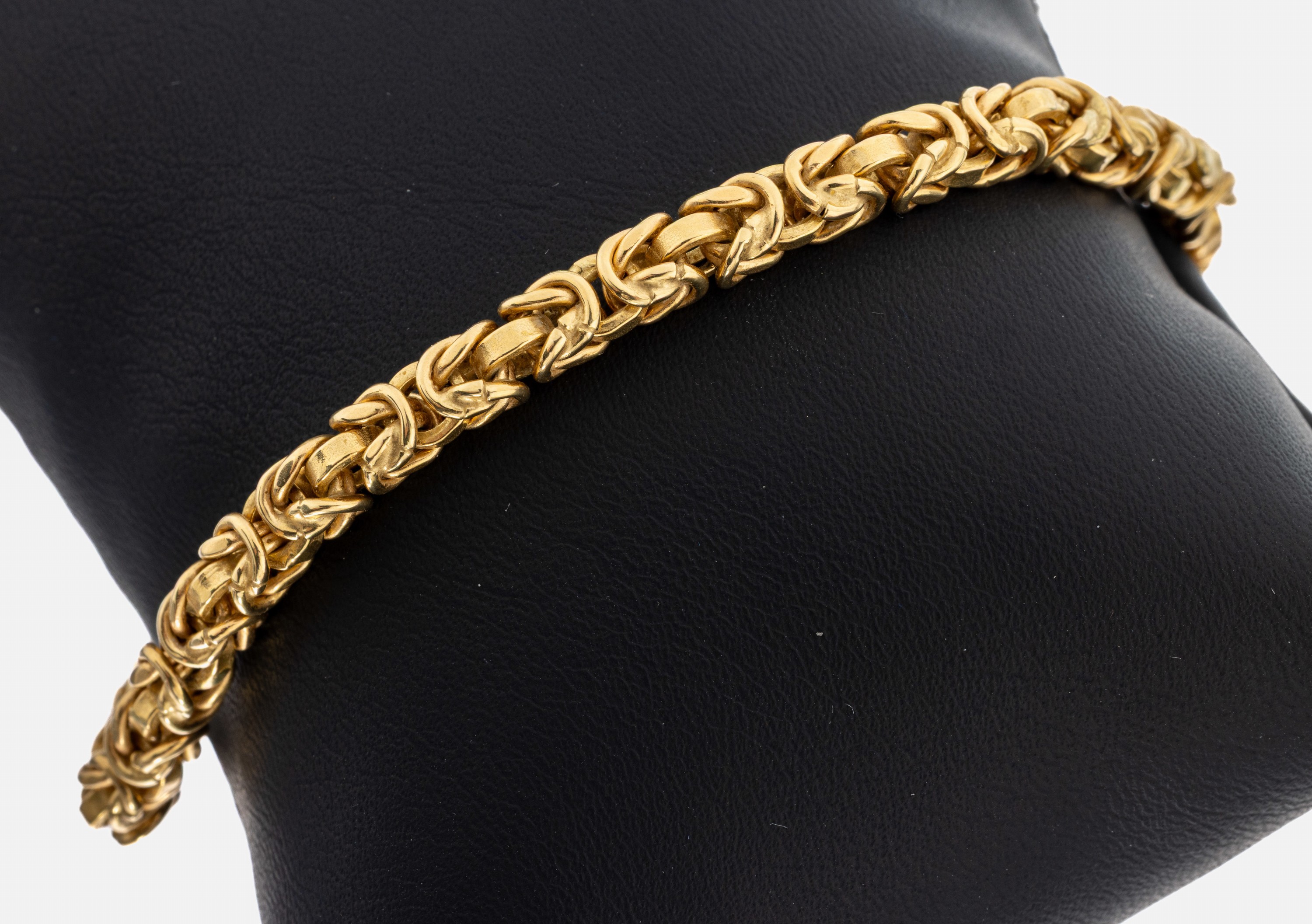 Image 27063081 - 18 kt Gold Königskettenarmband, GG 750/000,L. ca. 19.5 cm, Karabinerschließe, ca. ...