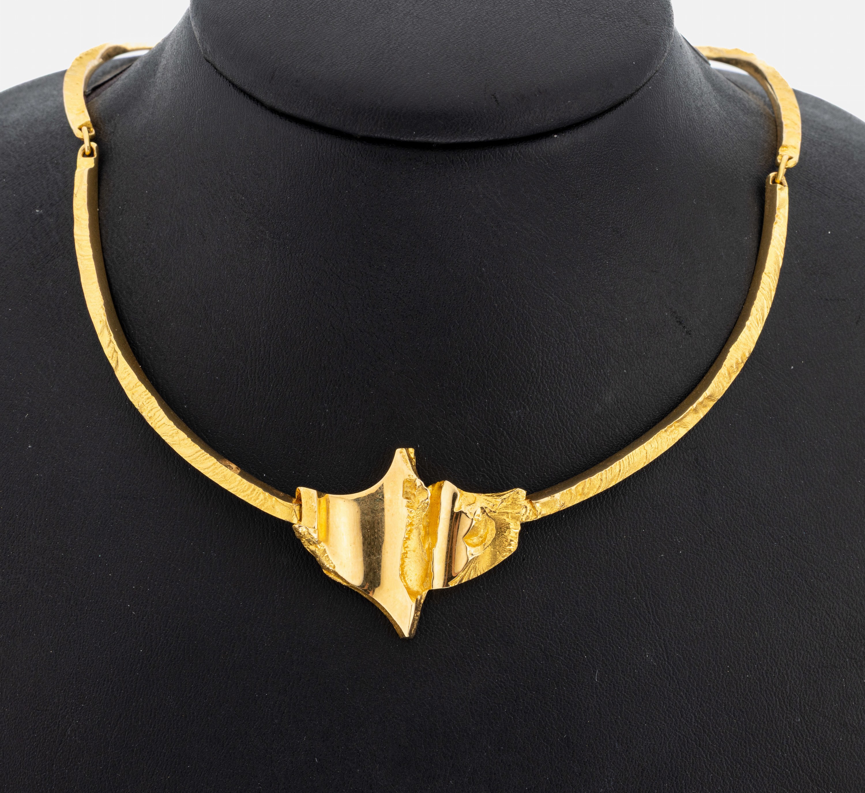 Image 27063086 - 18 kt Gold Collier, GG 750/000, abstraktes Design, erinnert an Lapponia, Oberfläche ...