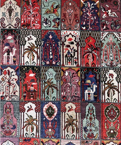 27063063c - Qum silk, Egypt, late 20th century, pure natural silk, approx. 140 x 75 cm, condition: ...