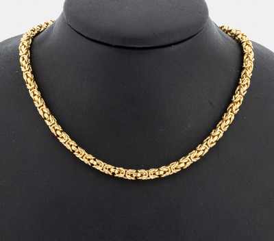 Image 18 kt Gold Königskette, GG 750/000, L. ca. 49 cm, Karabinerschließe, ca. 27.7 g