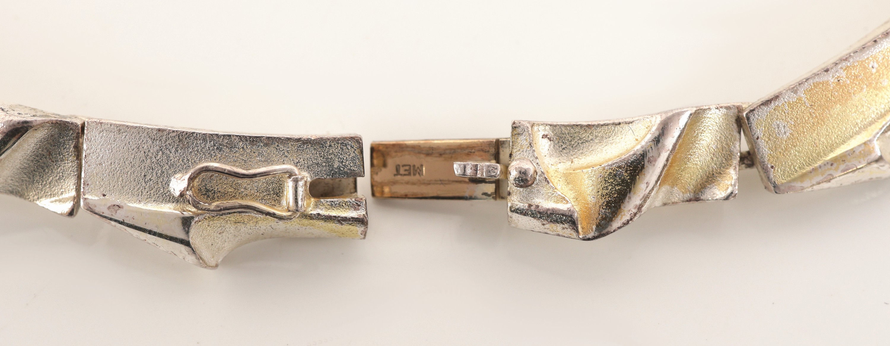 Detail a: LAPPONIA Collier, Finnland, 1998, 925er Silber, typ. abstraktes Design, D. ca. 13 cm, Kastenschloss mit Sicherheitsacht, ca. 71.2 g