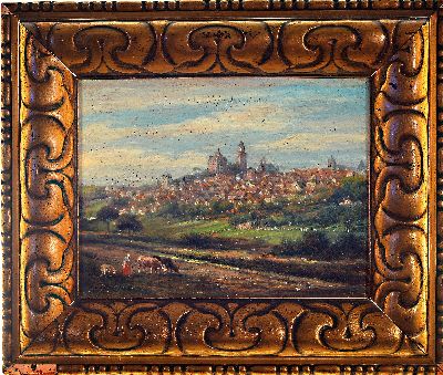 27063702k - Jakob Fürchtegott Dielmann, 1809 Frankfurt a. Main - 1885, Ansicht von Kronberg im ...