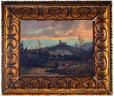 27063703k - Jakob Fürchtegott Dielmann, 1809 Frankfurt a. Main - 1885, view of Königstein im Taunus ...