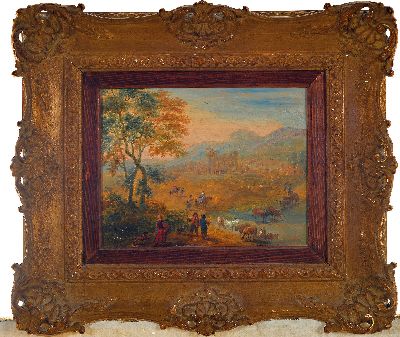 27063718k - Theobald Michau, 1676 Tournai-1765 Antwerpen, zugeschrieben, Hirten beim überqueren ...