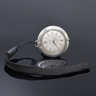 Image ETERNA-MATIC Golfer Taschenuhr in Stahl, Schweiz um 1960, Automatik, beids. vergl. Geh., ...