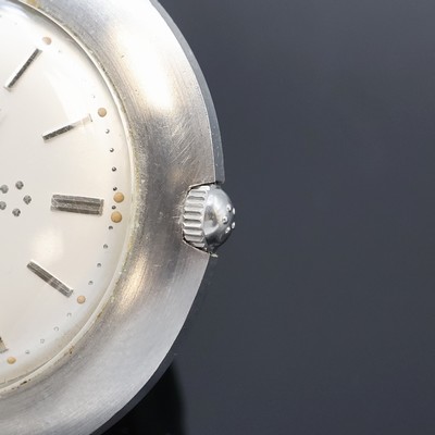 27063781b - ETERNA-MATIC Golfer Taschenuhr in Stahl, Schweiz um 1960, Automatik, beids. vergl. Geh., ...