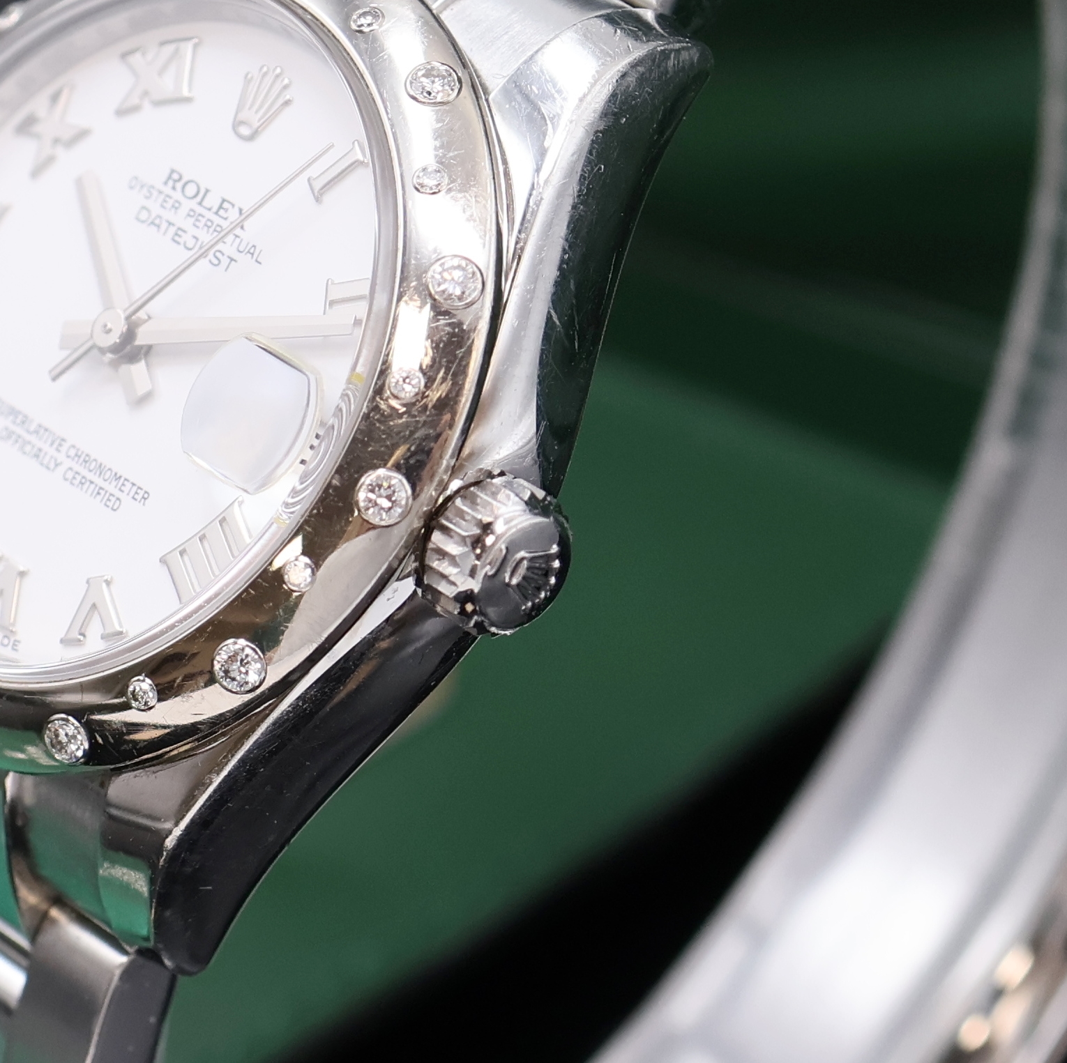 Detail d: ROLEX Armbanduhr Oyster Perpetual Datejust 31 Referenz 178344, Automatik, LC 100, Edelstahlgeh. inkl. Oysterband m. Faltschl., Boden und Krone ...