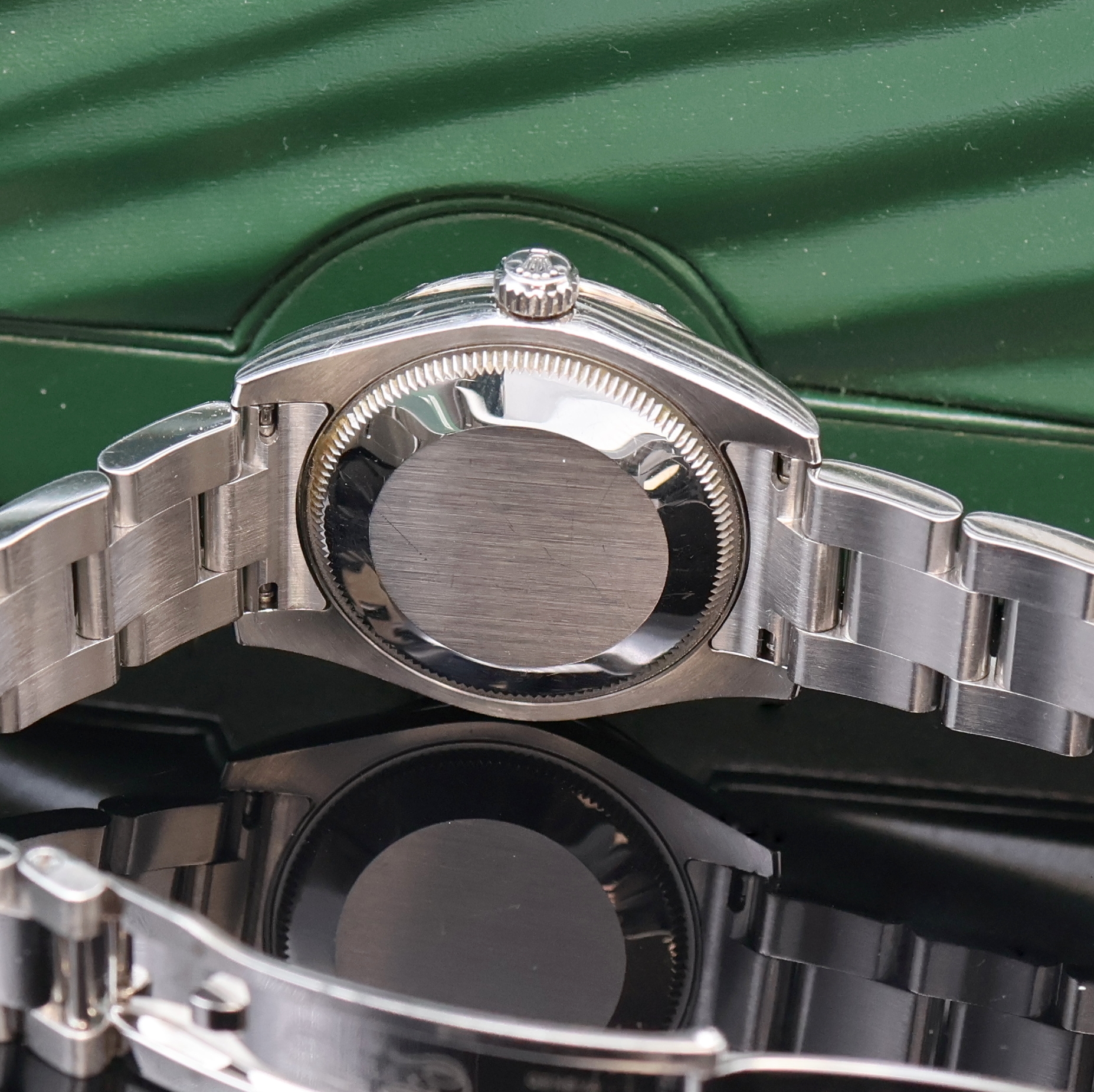 Detail g: ROLEX Armbanduhr Oyster Perpetual Datejust 31 Referenz 178344, Automatik, LC 100, Edelstahlgeh. inkl. Oysterband m. Faltschl., Boden und Krone ...