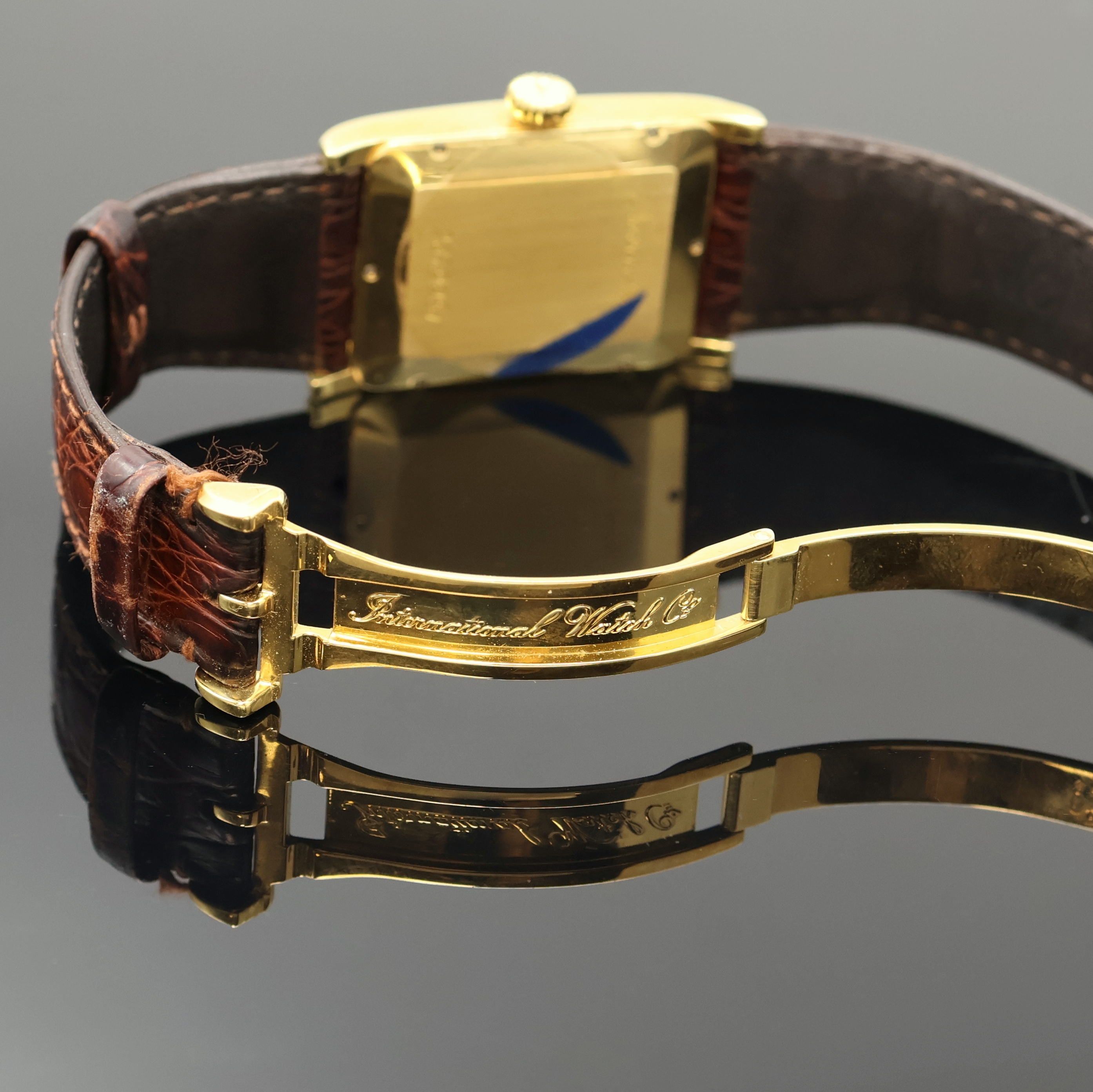 Detail d: IWC feine astronomische Herrenarmbanduhr mit ewigem Kalender Modell Novecento in GG 750/000 Referenz 3546, Schweiz um 1995, Automatik, orig. ...
