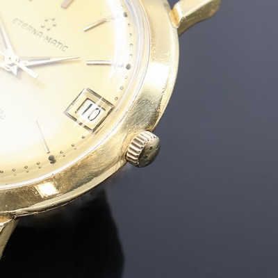 27063807b - ETERNA-MATIC Centenaire Armbanduhr in GG 750/000, Schweiz um 1965, Automatik, Boden ...