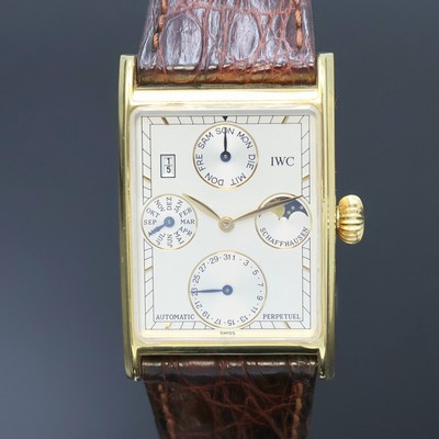 27063891a - IWC feine astronomische Herrenarmbanduhr mit ewigem Kalender Modell Novecento in GG ...