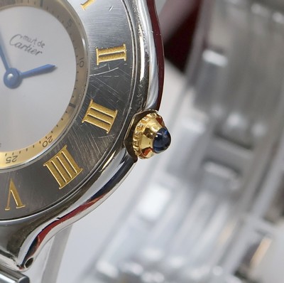 27063971d - CARTIER ladies wristwatch Linie 21 reference 1330, quartz, stainless steel/gold combined ...