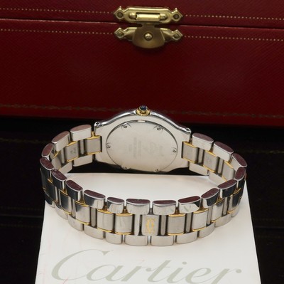 27063971e - CARTIER ladies wristwatch Linie 21 reference 1330, quartz, stainless steel/gold combined ...
