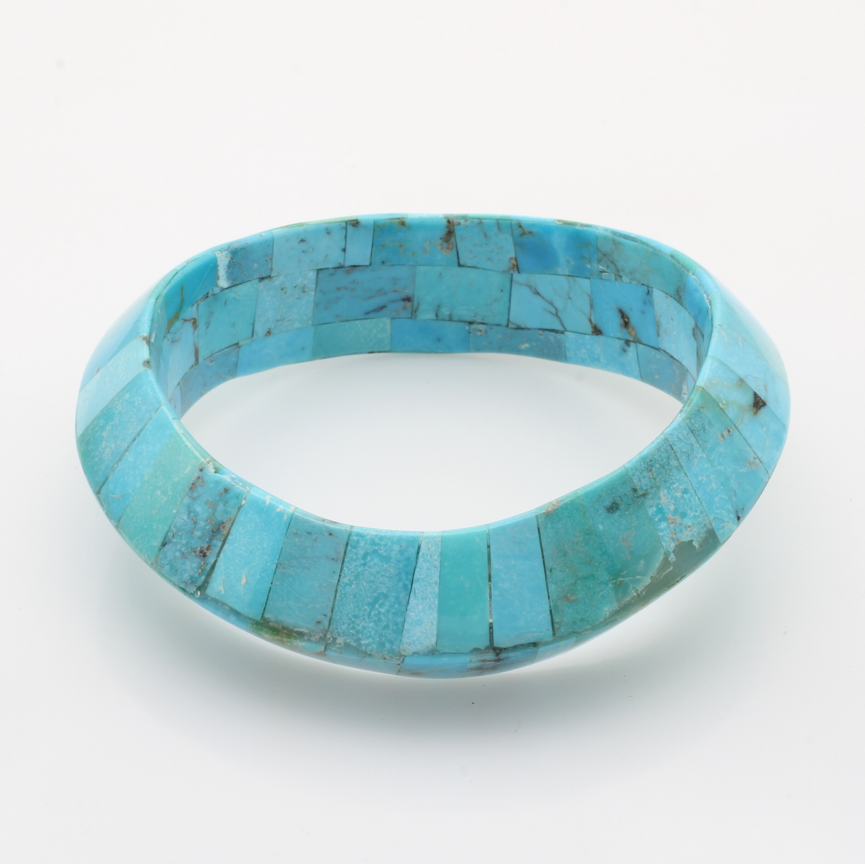 Image 27064024 - Türkisarmreif, geschwungen, Breite ca. 21 mm