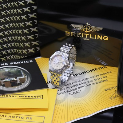 Image BREITLING Damenarmbanduhr Galactic 32 Referenz A71356, quarz, Chronometer in Edelstahl ...