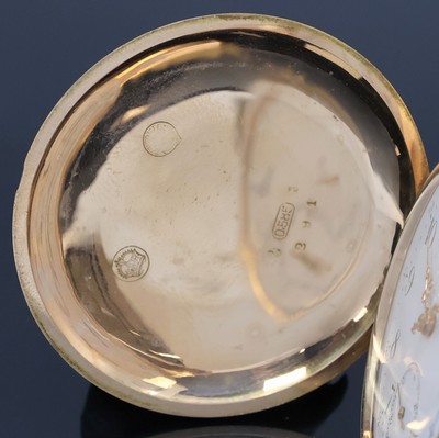 27064018d - Herrensavonette in RG 585/000, Schweiz um 1910, guill. Geh. dell., Sprungdeckel m. ...