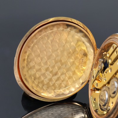 27064018g - Herrensavonette in RG 585/000, Schweiz um 1910, guill. Geh. dell., Sprungdeckel m. ...