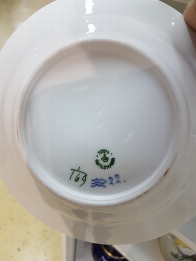 27064084c - 8 Suppenteller, Royal Copenhagen, nach 1923, Musselmalet, Porzellan, teils, 2. Wahl. D. ...