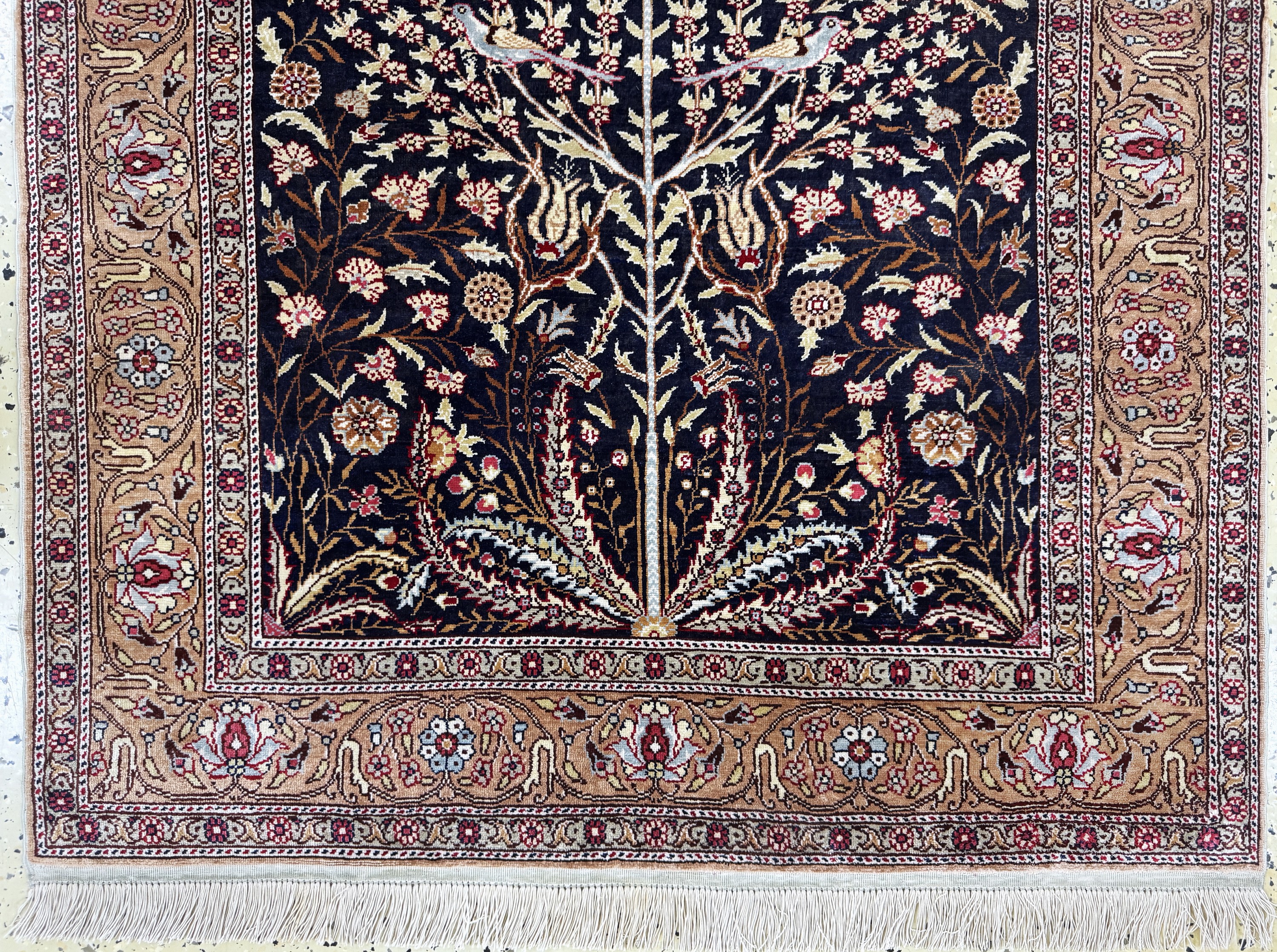 Detail b: Kayseri, Türkei, Mitte 20.Jhd., reine Naturseide, ca. 147 x 96 cm, EHZ: 1-2