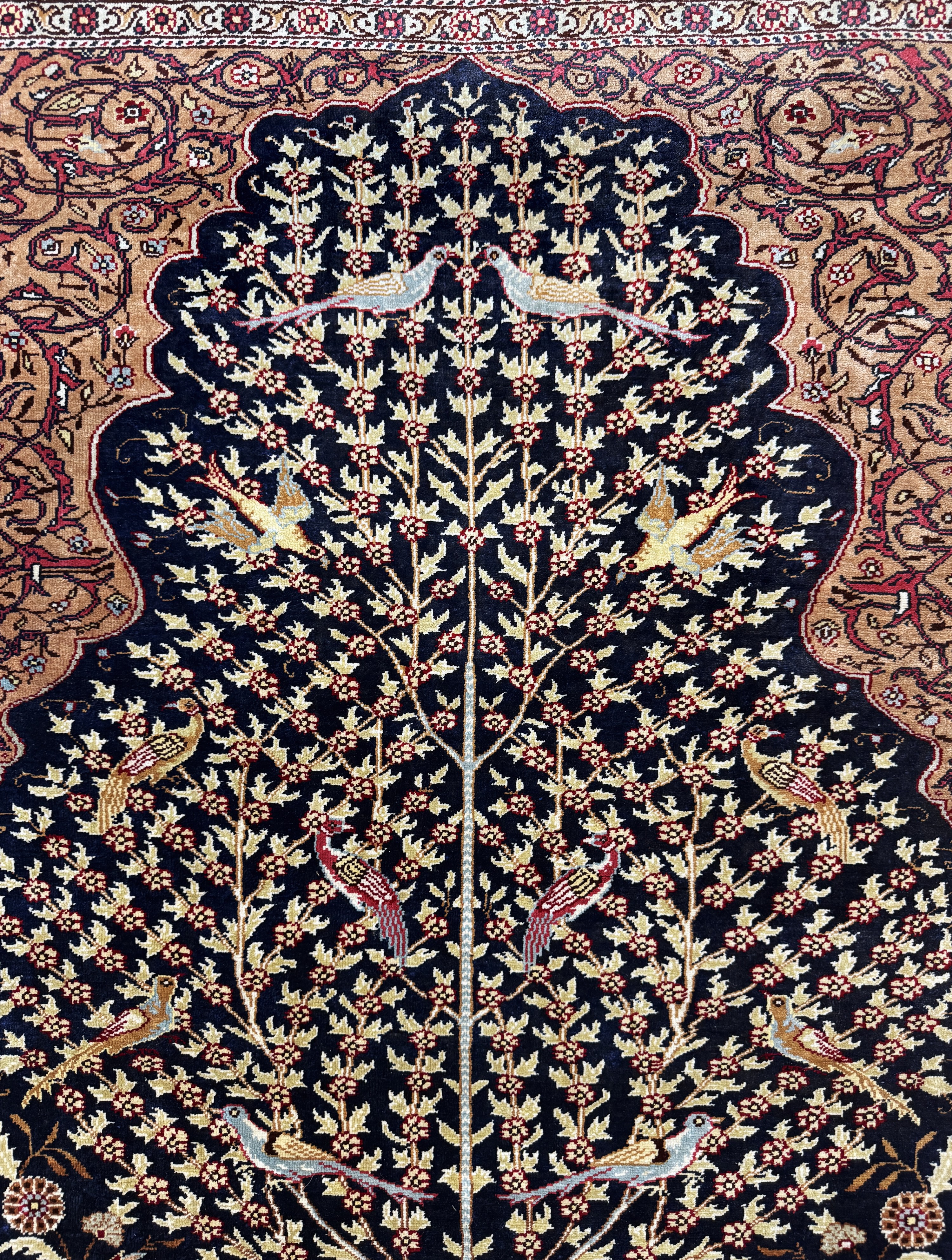 Detail c: Kayseri, Türkei, Mitte 20.Jhd., reine Naturseide, ca. 147 x 96 cm, EHZ: 1-2
