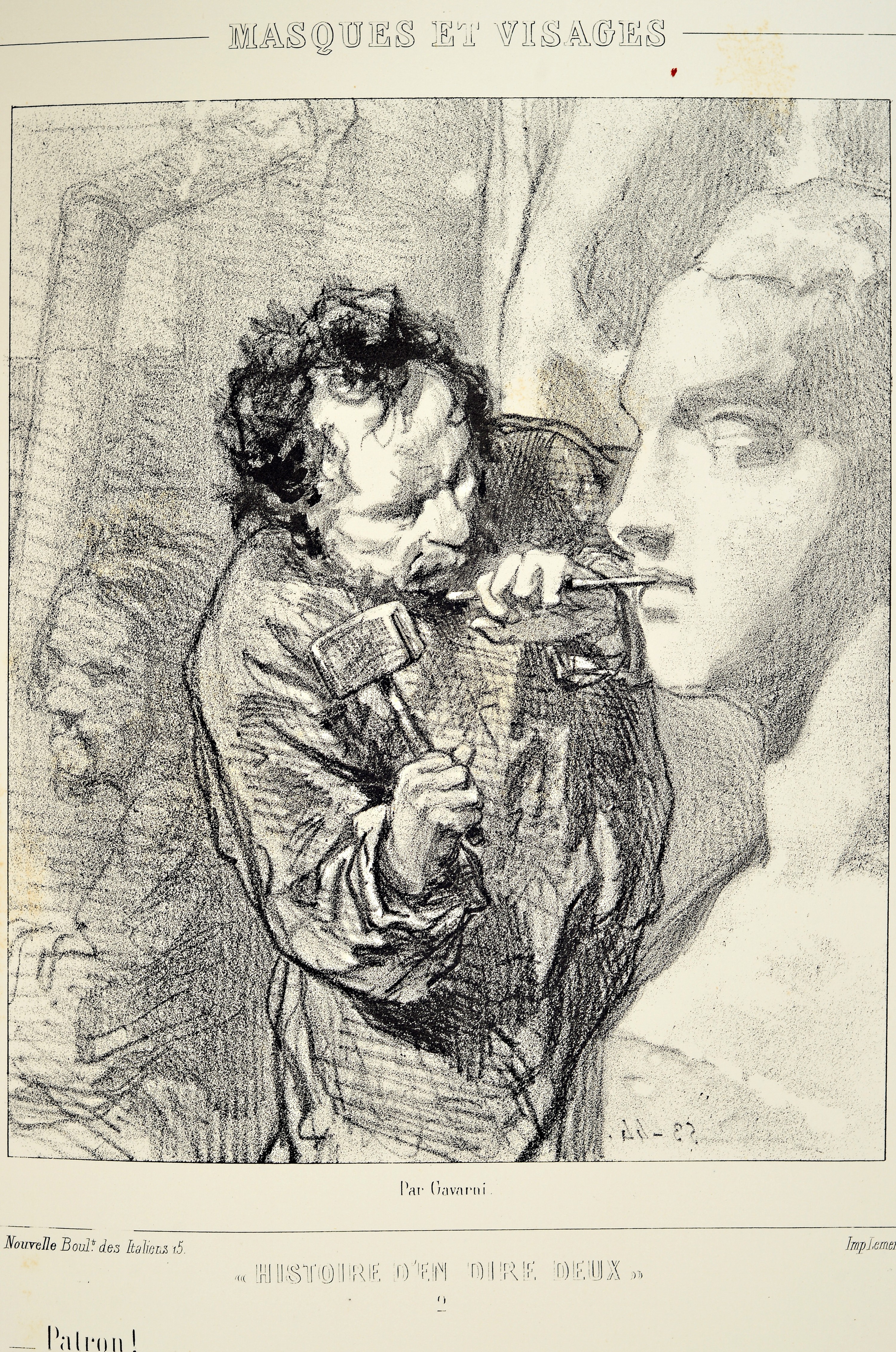 Detail a: Gavarni: Oeuvres nouvelles, Paris, um 1900, vier Hefte: 2x Les anglais chez eux, Etudes d'Androgynes, Histoire d'en dire deux