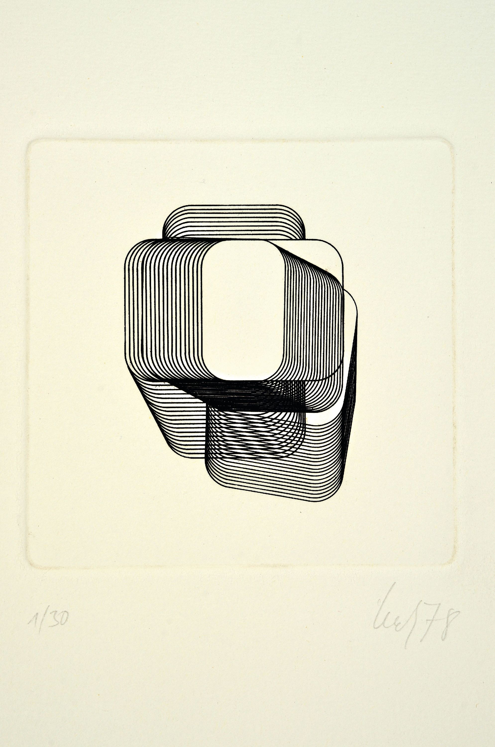 Detail l: Thomas Lenk, 1933 Berlin-2014 Schwäbisch-Hall, 3 Radierungen von 1978, alle handsign. und num. 1/30, je ca. 12x11.5cm, Blattgr. ca. 30x 20cm