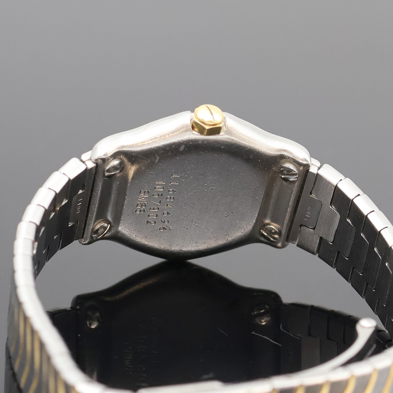 Detail d: EBEL Sport Classique Damenarmbanduhr Referenz 1057902, Schweiz um 1995, quarz, Edelstahl und Gold komb., Aufw. m. Brillanten bes. Lünette gegen Geh. ...