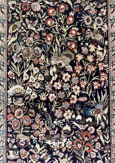 27064213c - Hereke Seide fein, China, Ende 20.Jhd., reine Naturseide, ca. 163 x 106 cm, EHZ: 2 ...