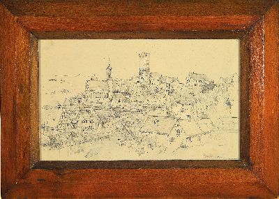 27064225k - Carl von Häberlin, 1832-1911, Ansicht aus Rechtenstein (Alb-Donau-Kreis), ...