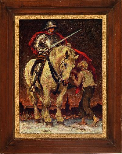 27064256k - Julius Paul Junghanns, 1876 Wien-1958 Düsseldorf, St. Martin und der Bettler vor der ...