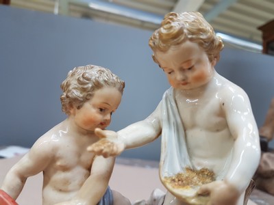 27064329e - Figurengruppe, Meissen, um 1880-90, Entwurf Michael Victor Acier, Allegorie auf den ...