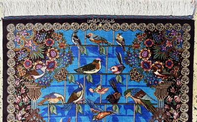 27064373a - Ghom Seide fein Persien, signiert´Abbasi´, ca. 20 Jahre, reine Naturseide, ca. 120 x 80 ...