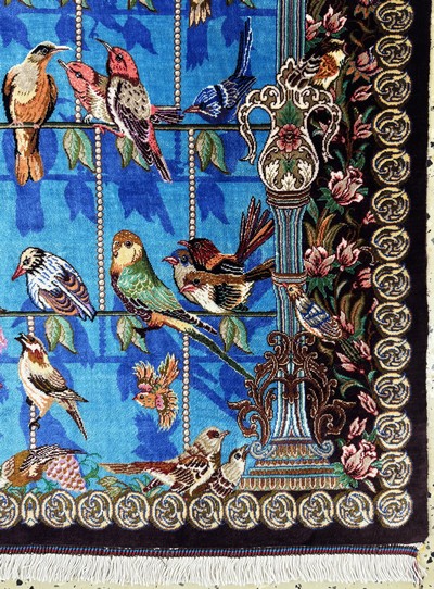 27064373e - Ghom Seide fein Persien, signiert´Abbasi´, ca. 20 Jahre, reine Naturseide, ca. 120 x 80 ...