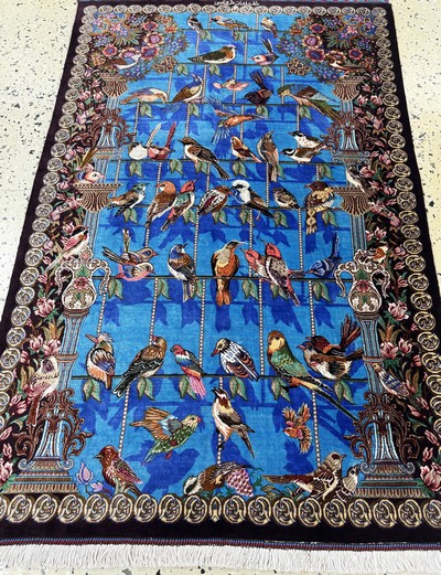 27064373f - Ghom Seide fein Persien, signiert´Abbasi´, ca. 20 Jahre, reine Naturseide, ca. 120 x 80 ...