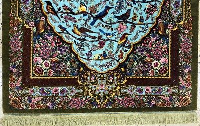 27064379b - Ghom Seide fein Persien, signiert´Abbasi´, ca. 20 Jahre, reine Naturseide, ca. 120 x 80 ...