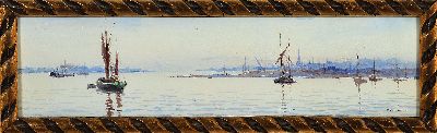 27064434k - Mabel Olive Parker, geb. 1868, Mitglied der Royal Academy London, hier: Segelboote vor ...