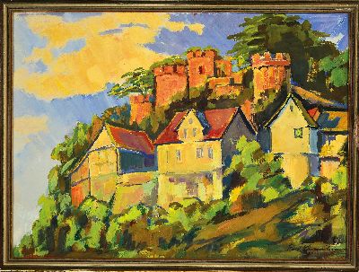 27064512k - Rudolf Karpenstein, 1892-1974 Idar-Oberstein, Burg Daun, Kellenbachtal, Hunsrück, ...