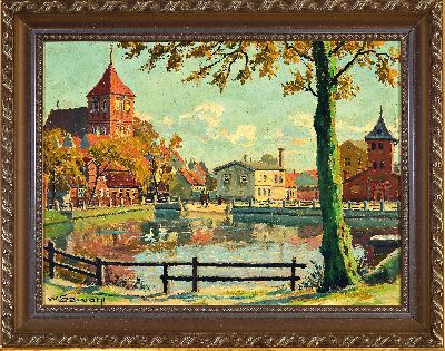 27064530k - Waldemar Sewohl, 1887 Rostock-1967 Berlin, Ansicht aus Teterow Mecklenburg mit Peter und ...