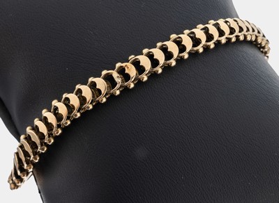 Image 14 kt Gold Armband, GG 585/000 gepr., L. ca. 20.5 cm, Karabinerschließe Metall verg., ...