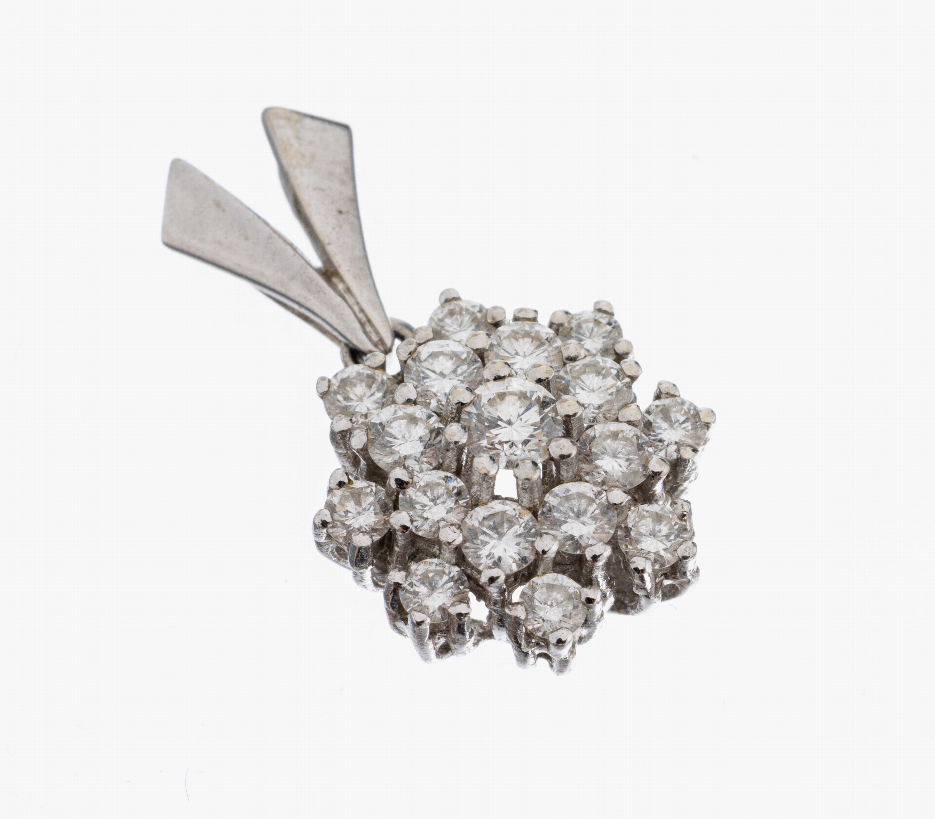 Image 27065316 - 14 kt Gold Brillant-Anhänger, WG 585/000, Aufbau in mehreren Ebenen, 17 Brillanten ...