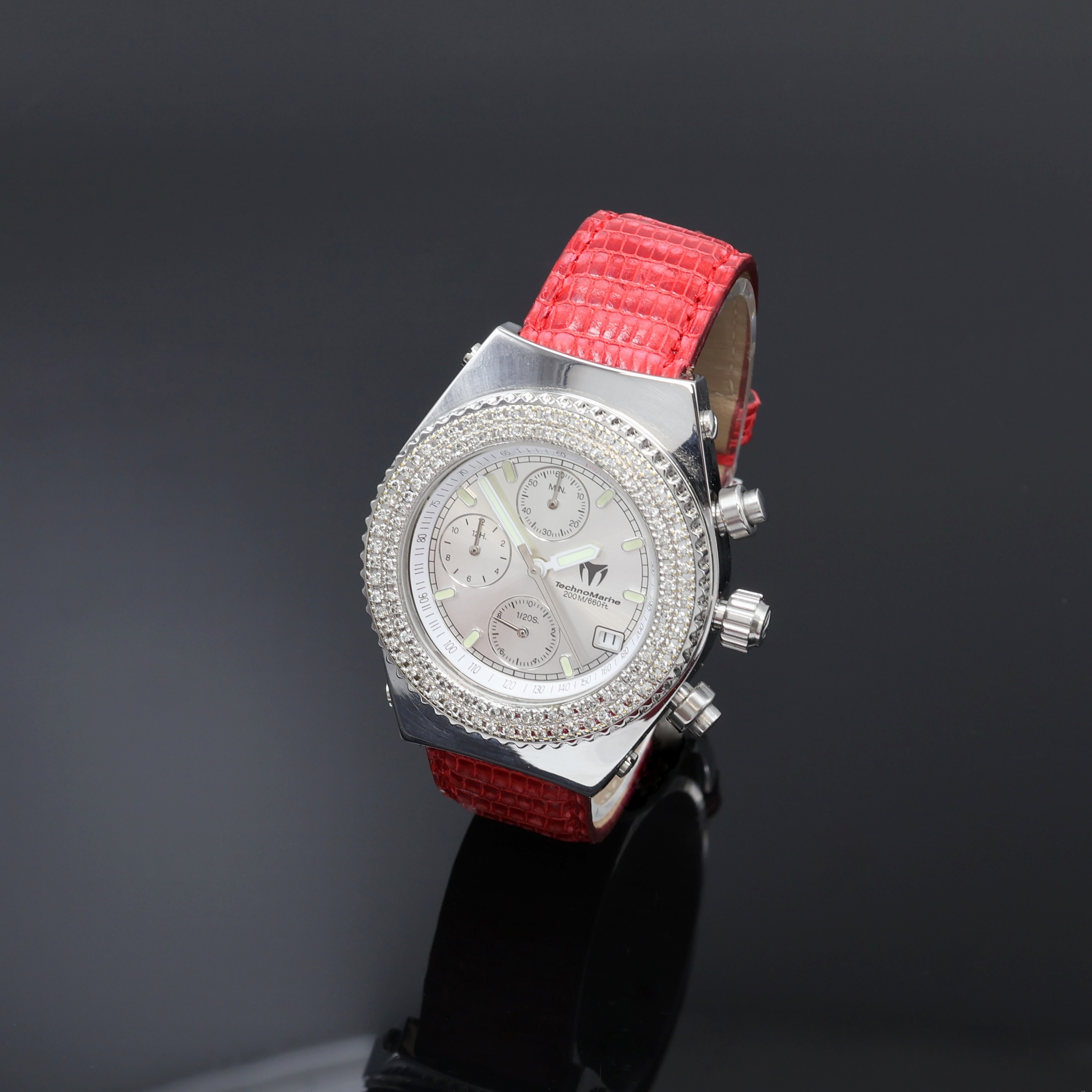 Image 27065917 - TECHNOMARINE TechnoDiamond Armbandchronograph in Stahl, quarz, Boden u. Krone verschr., ...