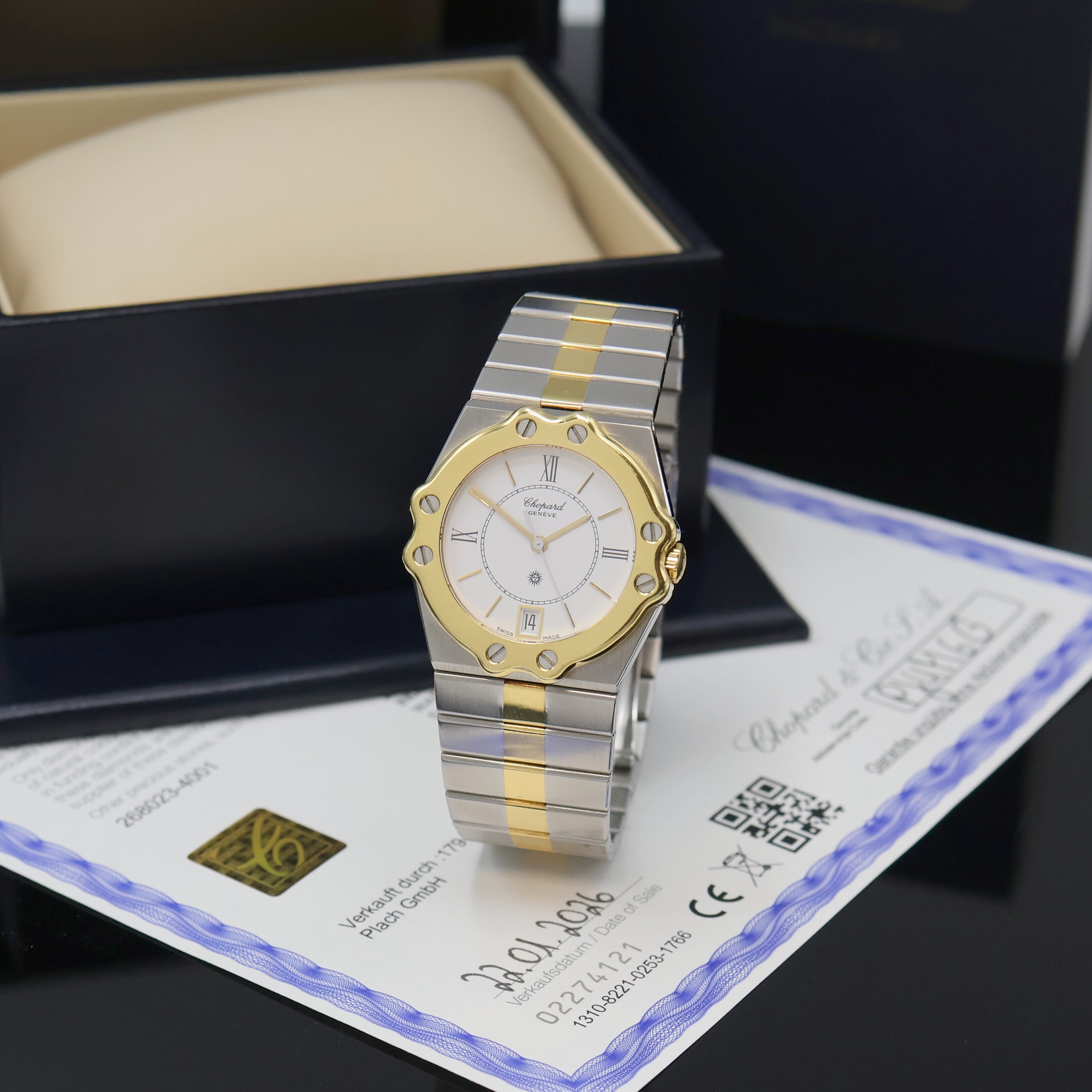 Image 27066166 - CHOPARD S. Moritz nahezu neuwertige Armbanduhr in Stahl/Gold Referenz 268023, verkauft ...