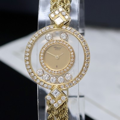 27066123b - CHOPARD Damenarmbanduhr Happy Diamonds in GG 750/000 Referenz 4066, quarz, beids. vergl. ...