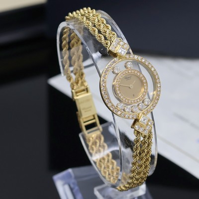 27066123d - CHOPARD Damenarmbanduhr Happy Diamonds in GG 750/000 Referenz 4066, quarz, beids. vergl. ...