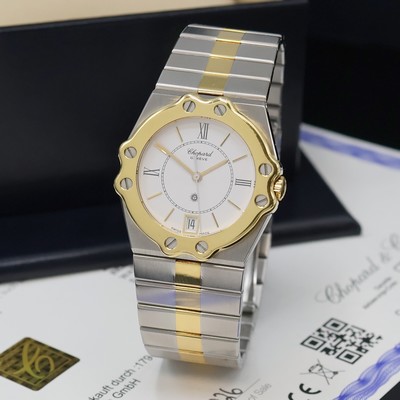 27066166a - CHOPARD S. Moritz nahezu neuwertige Armbanduhr in Stahl/Gold Referenz 268023, verkauft ...