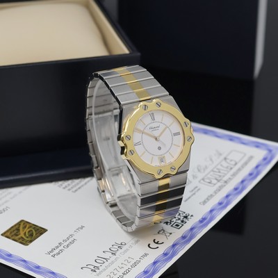 27066166c - CHOPARD S. Moritz nahezu neuwertige Armbanduhr in Stahl/Gold Referenz 268023, verkauft ...