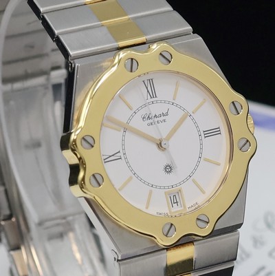 27066166e - CHOPARD S. Moritz nahezu neuwertige Armbanduhr in Stahl/Gold Referenz 268023, verkauft ...