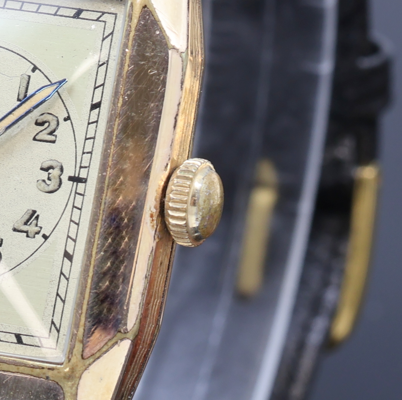 Detail d: Konvolut: 3 Goldfilled Armbanduhren Bulova, Laco und Hamilton, Schweiz/USA/Deutschland 1940er Jahre, alle Handaufzug, 2-teil. Gehäuse ber./dell., ...