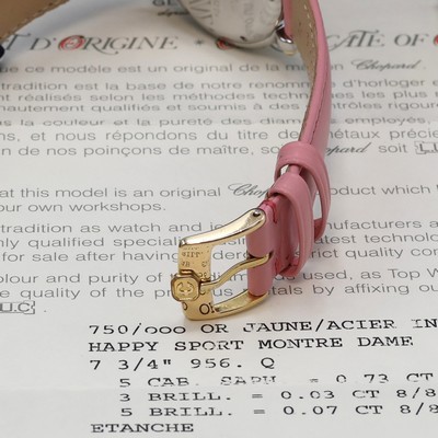 27066487b - CHOPARD Happy Sport Damenarmbanduhr Referenz 27/8239-42, quarz, Edelstahlgeh. inkl. ...